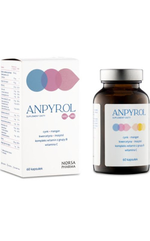 Anpyrol KPU/HPU Kwercetyna witaminy minerały 60 kaps Norsa Pharma