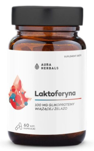Laktoferyna 100mg 60 kapsułek Aura Herbals