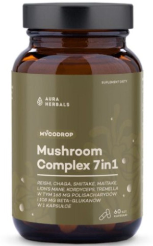 Aura Herbals Mycodrop - Mushroom Complex 7 w 1 - 60 kapsułek