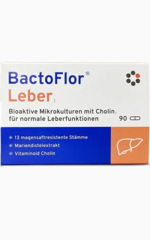 BactoFlor Leber - na wątrobę - 90 kapsułek Intercell
