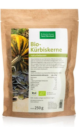 Sanct Bernhard Bio pestki dyni styryjskiej - łuskane 250g