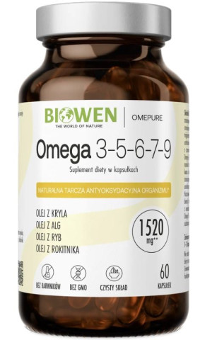 Biowen Omega 3-5-6-7-9, 60 kaps.