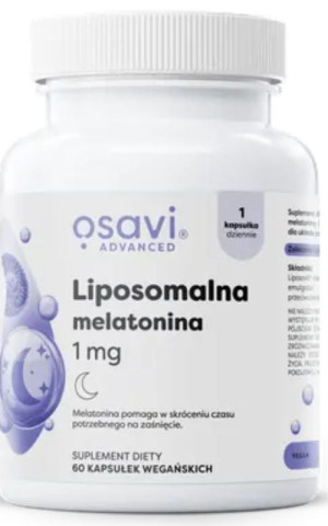 Osavi Liposomalna melatonina 1 mg 60 kaps wegańskich