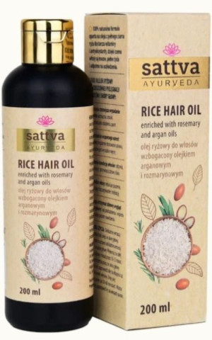 Olej ryżowy do włosów 200ml Sattva Ayurveda