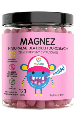 Myvita Żelki naturalne MAGNEZ 120 sztuk