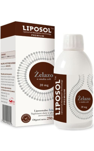 Aliness Liposol Liposomalne Żelazo 20 mg smak Coli 250 ml