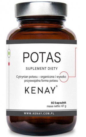 Potas (Cytrynian Potasu) 60 kaps Kenay