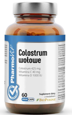 Pharmovit Clean Label Colostrum Wołowe 60 kapsułek