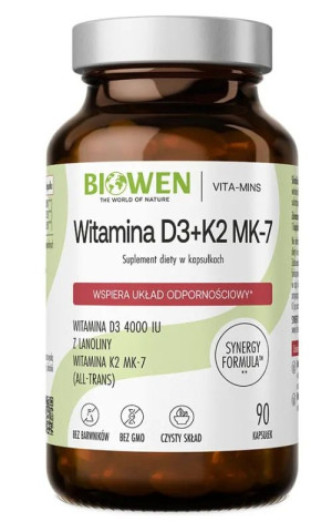 Biowen Witamina D3 + K2MK7 90 kaps
