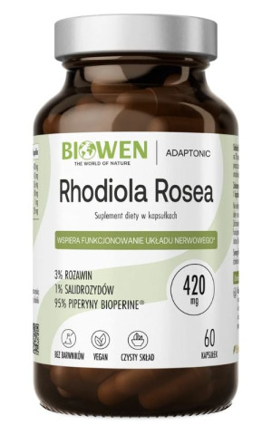BIOWEN Rhodiola Rosea (różaniec górski) 60 kaps