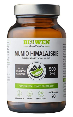 Biowen Mumio Himalajskie Shilajit 586 mg 90 kapsułek