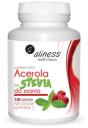 Aliness Acerola ze Stevią do ssania 120 tabl