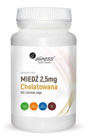 Aliness Miedź Chelatowana 2,5 mg 100 tabl