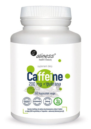 Aliness Kofeina Caffeine 200 mg z guaraną 100 kaps