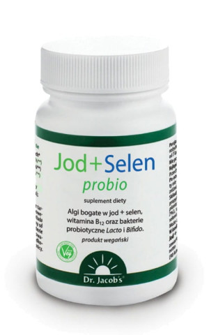 Jod i selen Probio 90 kapsułek wegańskich Dr. Jacobs