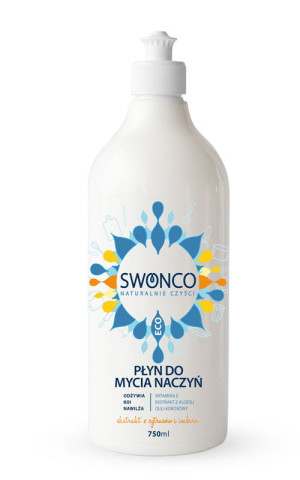 Płyn do naczyń z ekstraktem z cytrusów, aloesu i z witaminą E 750ml Swonco