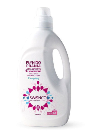 Płyn do prania Ultra Sensitive, bezzapachowy, 1500ml, Swonco