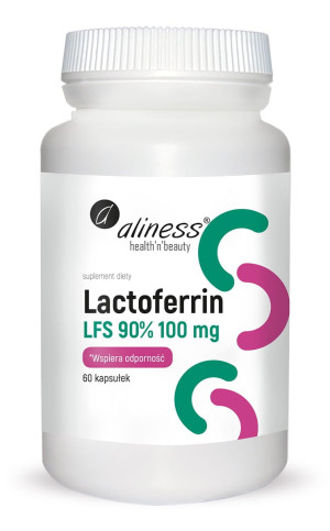 Aliness Laktoferyna LFS 90% 100 mg Odporność 60 kaps