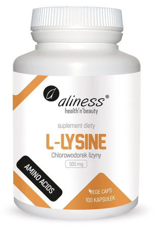 Aliness L-Lysine 500 mg chlorowodorek Lizyny (HCL) 100 vcaps