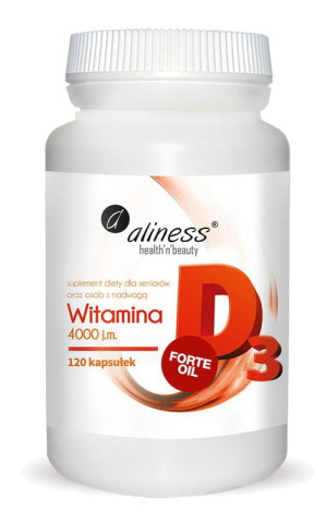Aliness Witamina D3 FORTE 4000 j.m. 120 kapsułek