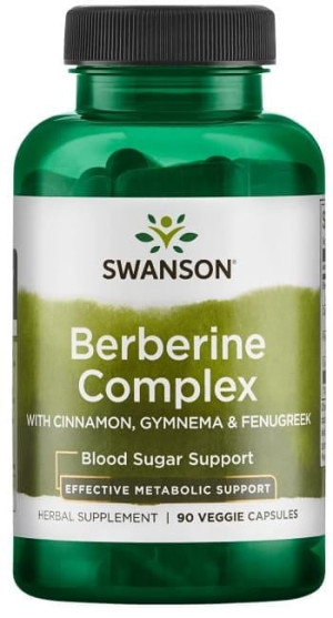 Swanson Berberyna Complex (Cynamon, Gymnema, Kozieradka) 90 kapsułek