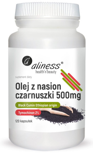 Aliness Olej z nasion czarnuszki 2% 500 mg 120 kaps
