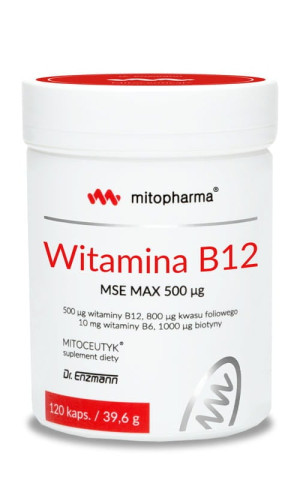 Mito-Pharma B12 MSE MAX 500 µg Dr Enzmann 120 kapsułek