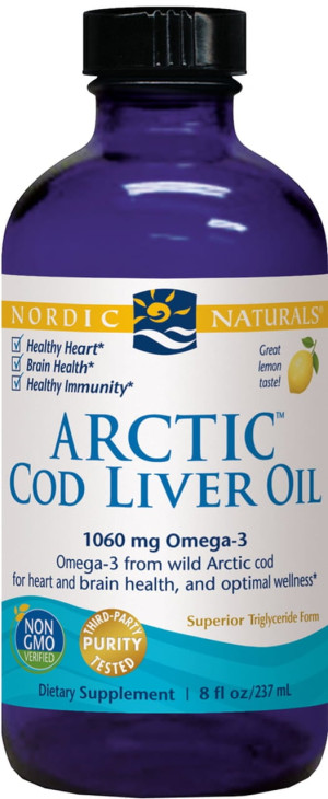 Arctic Cod Liver Oil Cytryna 1060mg Tran z dzikiego dorsza 237 ml, Nordic Naturals