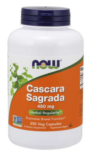 NOW Foods Cascara Sagrada 450 mg - 250 kapsułek