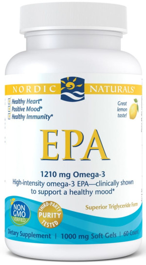 Kwas EPA 1210 mg Omega 3 Cytryna 60 Miękkich Kapsułek Nordic Naturals