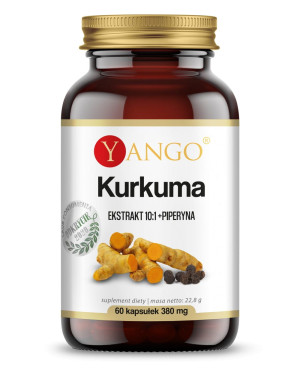 Yango Kurkuma ekstrakt 10:1 + Piperyna 60 kapsułek