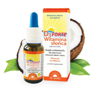 Witamina słońca D3 FORTE w kroplach 20 ml Dr. Jacob's