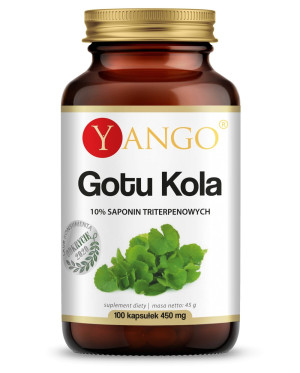 Yango Gotu kola - ekstrakt 10% saponin triterpenowych - 100 kapsułek