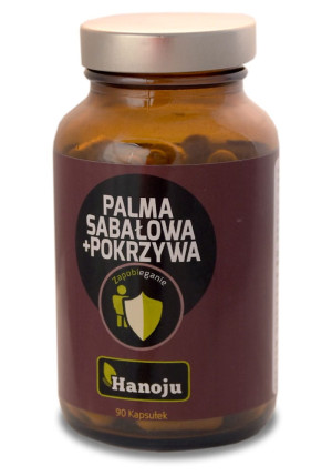 Palma Sabałowa ekstrakt 250mg + Pokrzywa ekstrakt 200 mg, 90 kapsułek, Hanoju