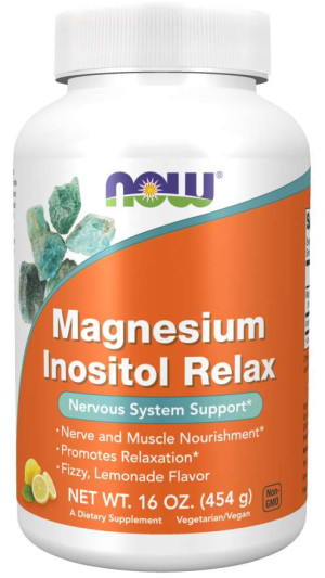 NOW Foods Magnez + Inozytol Relax 454 g