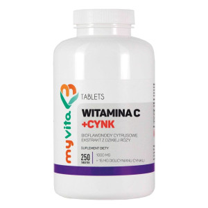 MyVita Witamina C 1000 mg + Cynk 15 mg 250 tabl