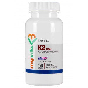MyVita Witamina K2 MAX MK-7 z natto 200mcg (120 tabletek)