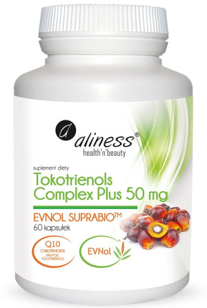 Aliness EVNOL SUPRABIO Tokotrienole i Tokoferole 50 mg 60 kaps