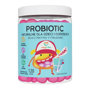 MyVita Probiotic naturalne żelki dla dzieci i dorosłych 120 sztuk