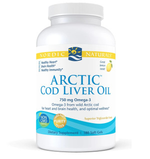 Arctic Cod Liver Oil Cytryna (180 kapsułek) Nordic Naturals
