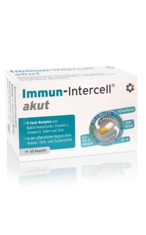 Immun-Intercell (Odporność) witamina C cynk selen witamina D + kultury bakterii jelitowych 60 kapsułek