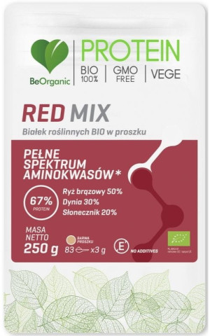 BeOrganic Red MIX białek roślinnych BIO 250g
