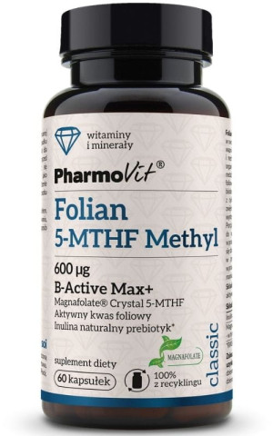 Pharmovit Classic Folian 5-MTHF Methyl 600 µg 60 małych kapsułek