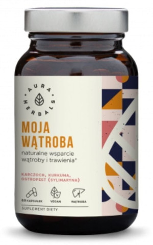 Moja Wątroba - karczoch+ostropest+kurkuma 60 kaps. - Aura Herbals