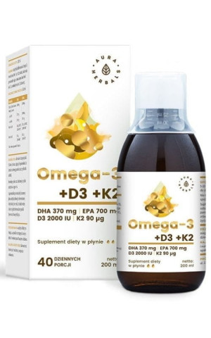 Omega-3 + D3 + K2MK7 - 200 ml Aura Herbals