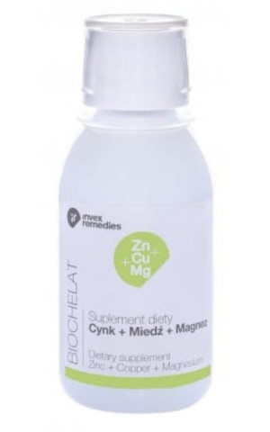 Biochelat Cynk, Miedź, Magnez 150 ml Invex Remedies