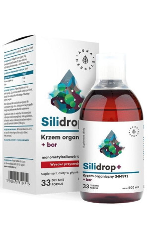 Silidrop - oryginalny krzem organiczny Silicium G5 + Bor - 500 ml, Aura Herbals