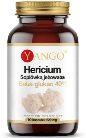 Yango Hericium - Soplówka jeżowata - 40% Beta-glukan - 90 kapsułek