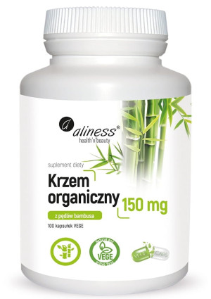 Krzem Organiczny z pędów bambusa 150 mg 100 kaps Aliness