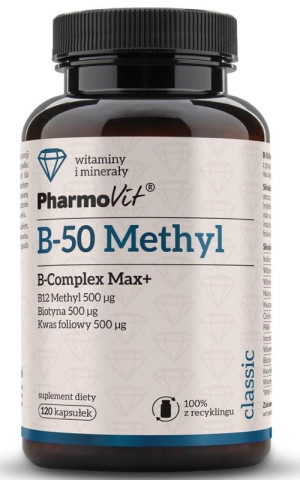 Pharmovit Classic B-50 Methyl B-complex Max+ 120 kapsułek